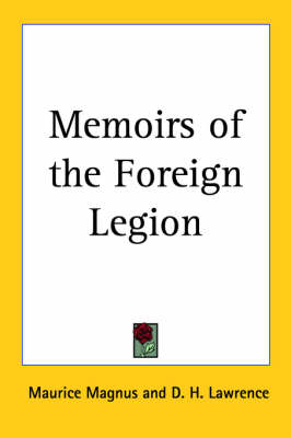 Book cover for Memoirs of the Foreign Legion