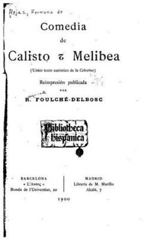 Cover of Comedia de Calisto y Melibea