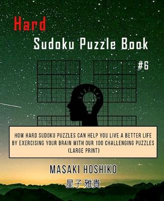 Book cover for Hard Sudoku Puzzle Book #6