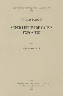 Book cover for Thomas d'Aquin: Super Librum de Causis Expositio