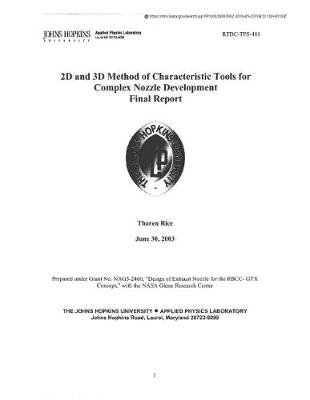 Book cover for 2D and 3D Method of Characteristic Tools for Complex Nozzle Development