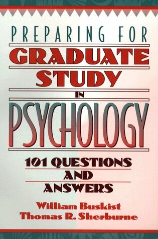 Cover of Preparing for Graduate Study in Psychology