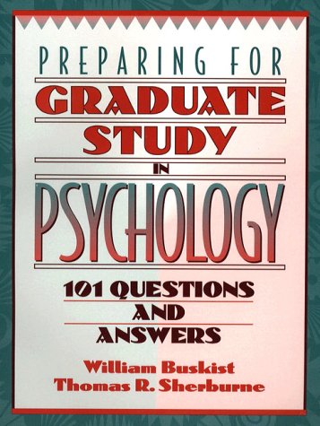 Book cover for Preparing for Graduate Study in Psychology