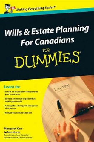 Cover of Wills and Estate Planning For Canadians For Dummies