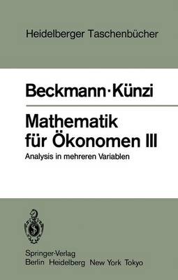 Book cover for Mathematik für Ökonomen III