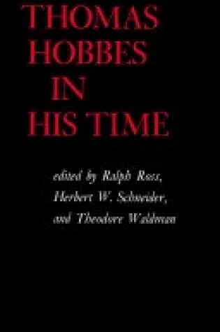 Cover of Thomas Hobbes in His Time CB