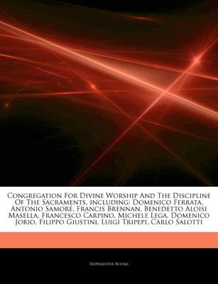 Cover of Articles on Congregation for Divine Worship and the Discipline of the Sacraments, Including