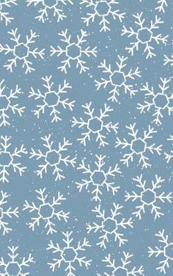 Book cover for Blue-Gray Winter Snowflakes - Lined Notebook with Margins - 5x8