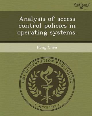 Book cover for Analysis of Access Control Policies in Operating Systems