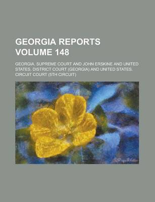 Book cover for Georgia Reports Volume 148