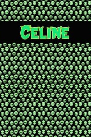 Cover of 120 Page Handwriting Practice Book with Green Alien Cover Celine