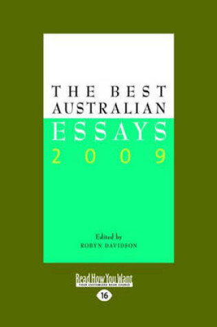 Cover of The Best Australian Essays 2009