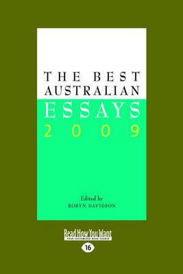 Book cover for The Best Australian Essays 2009