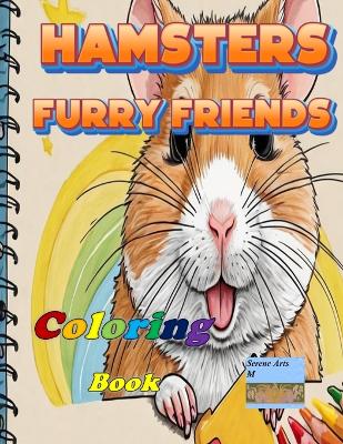 Book cover for Hamsters Furry Friends Coloring Book