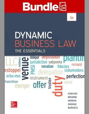 Book cover for Loose Leaf for Dynamic Business Law and Connect Access Card