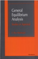 Book cover for General Equilibrium Analysis