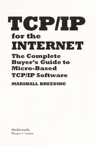 Cover of TCP/IP for the Internat