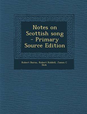 Book cover for Notes on Scottish Song - Primary Source Edition