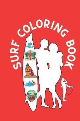 Book cover for surf coloring book