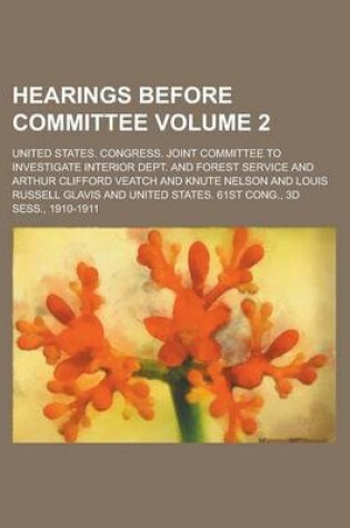 Cover of Hearings Before Committee Volume 2