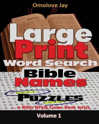 Book cover for Large Print Word Search Bible Names Puzzles