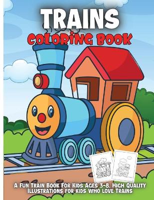 Book cover for Trains Coloring Book