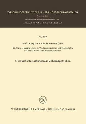 Cover of Gerauschuntersuchungen an Zahnradgetrieben