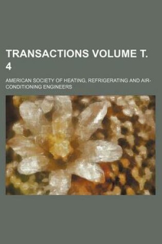 Cover of Transactions Volume . 4