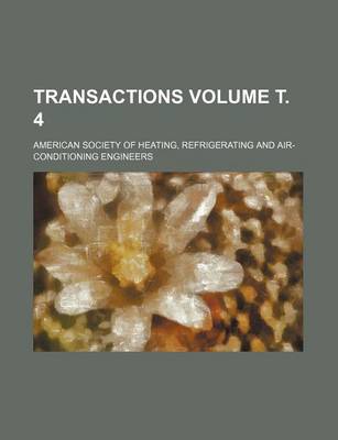 Book cover for Transactions Volume . 4