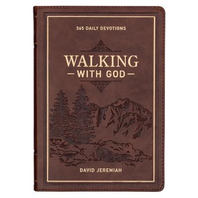 Book cover for Devotional Walking with God Large Print Faux Leather