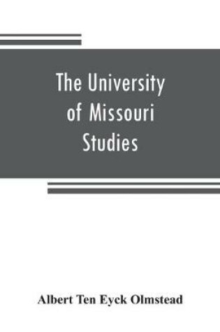 Cover of The University of Missouri Studies