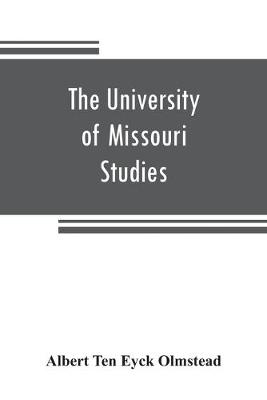 Book cover for The University of Missouri Studies