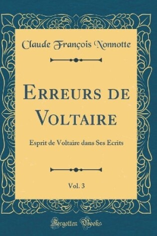 Cover of Erreurs de Voltaire, Vol. 3