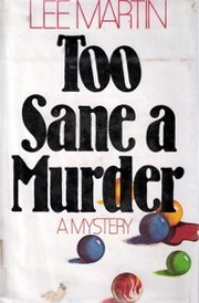 Book cover for Too Sane a Murder