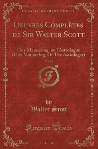 Cover of Oeuvres Complètes de Sir Walter Scott, Vol. 14