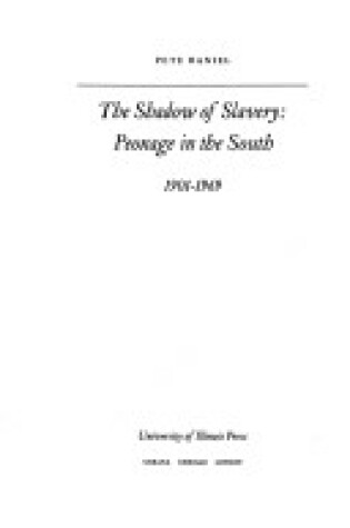 Cover of Shadow of Slavery