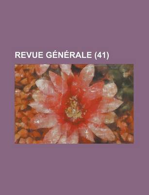 Book cover for Revue Generale (41)