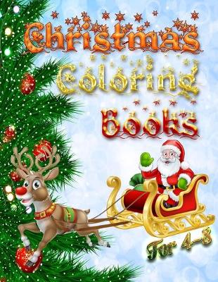 Book cover for Christmas Coloring Book for 4-8