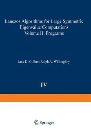 Cover of Lanczos Algorithms for Large Symmetric Eigenvalue Computations Vol. II Programs