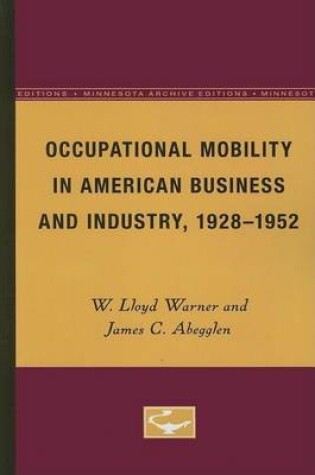 Cover of Occupational Mobility in American Business and Industry, 1928-1952