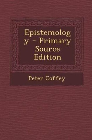 Cover of Epistemology