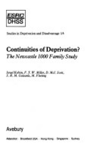 Cover of Continuities of Deprivation