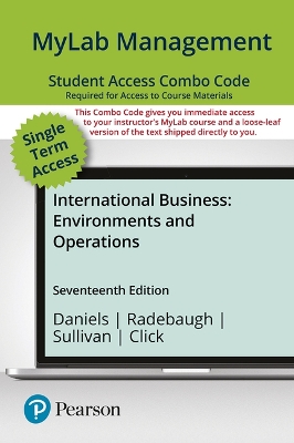 Book cover for Mylab Management with Pearson Etext -- Combo Access Card -- For International Business