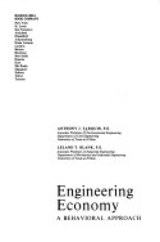 Cover of Engineering Economy--A Behavioral Approach