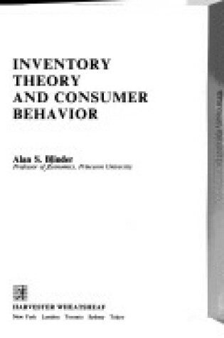 Cover of Inventory Theory and Consumer Behaviour