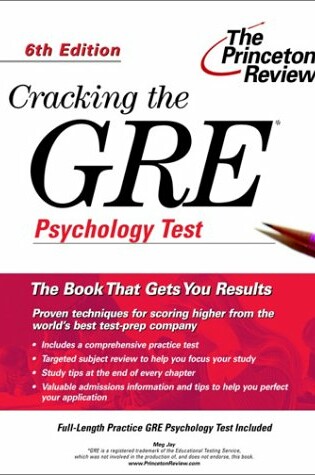 Cover of Cracking Gre Psychology 6/E