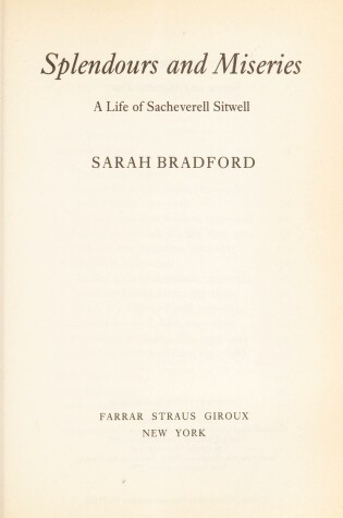 Cover of Splendours and Miseries