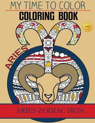 Book cover for Aries Zodiac Sign - Adult Coloring Book