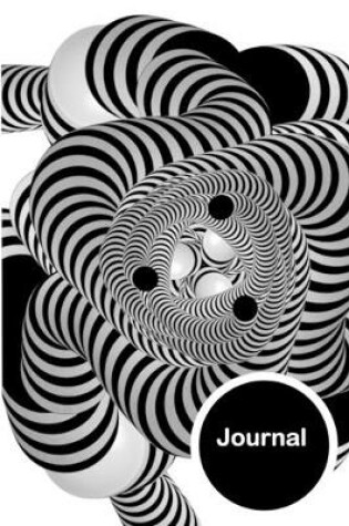 Cover of Black and White 3D Swirl Design Journal