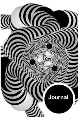 Book cover for Black and White 3D Swirl Design Journal